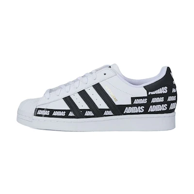 adidas Superstar 'Wordmark Heel Stripe - White Black'