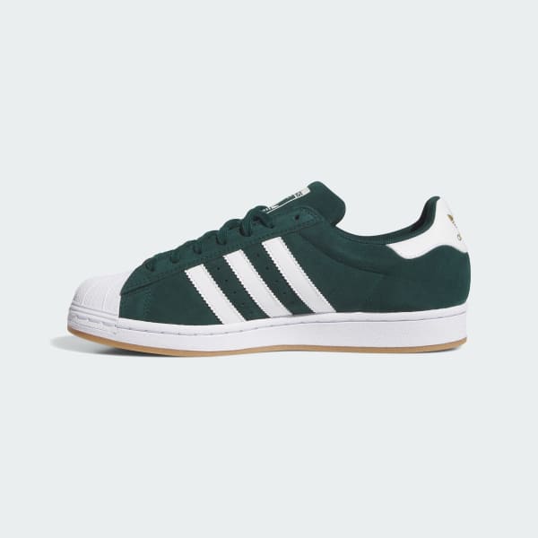 Sizing adidas Superstar ADV 滑板鞋 極光常春藤/雲白/金屬金配色 KI5732