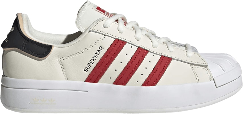 Adidas superstar white 2024 scarlet