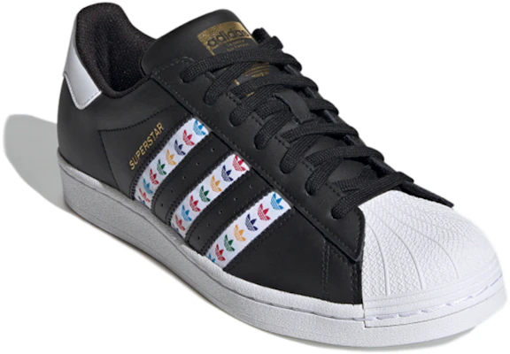 阿迪达斯Superstar黑色多色三叶草条纹 FZ0058 Lookbook 阿迪达斯Superstar黑色多色三叶草条纹 FZ0058