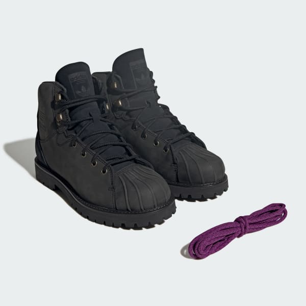 Sizing Adidas Superstar 高筒靴 - 黑灰配色運動休閒鞋 JQ3172