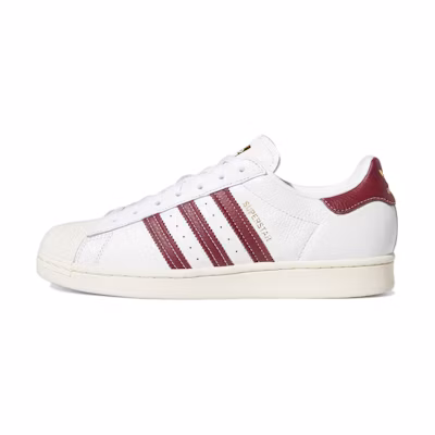 adidas Superstar Footwear White College Burgundy