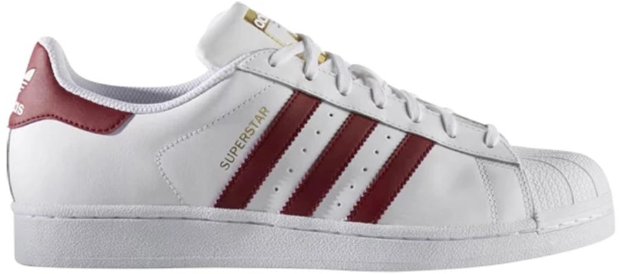 adidas Superstar Foundation 'White Burgundy' BY3713 Order adidas Superstar Foundation 'White Burgundy' BY3713