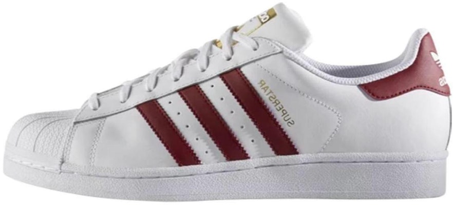 adidas Superstar Foundation 'White Burgundy' BY3713 Lookbook adidas Superstar Foundation 'White Burgundy' BY3713
