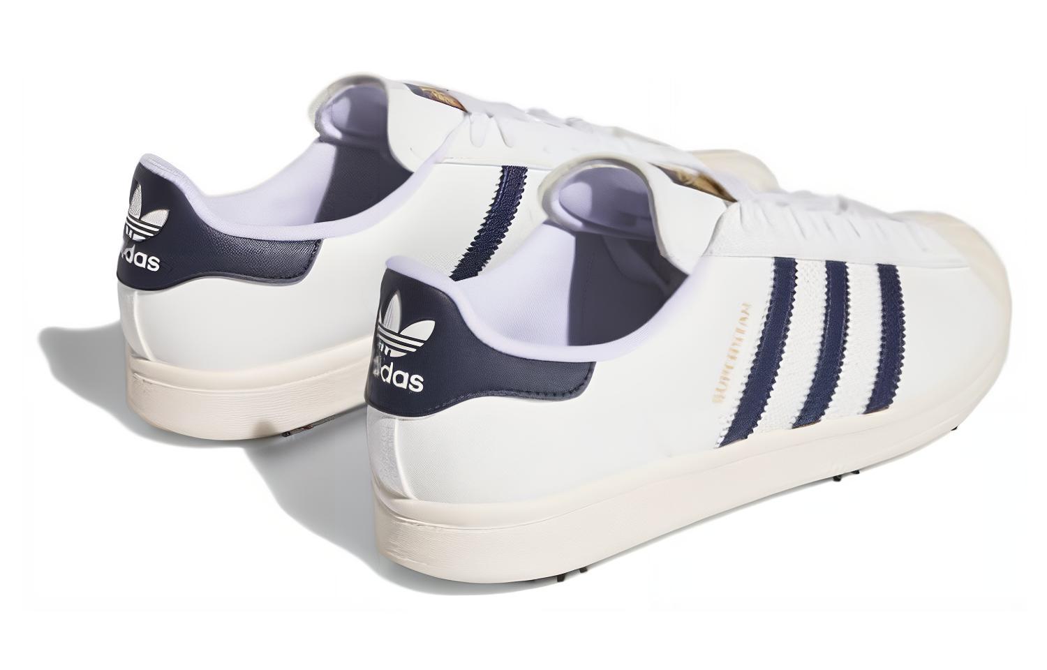 Shop adidas originals Superstar 舒適 防滑減震耐磨 低筒 高爾夫球鞋 男女同款 白藍色