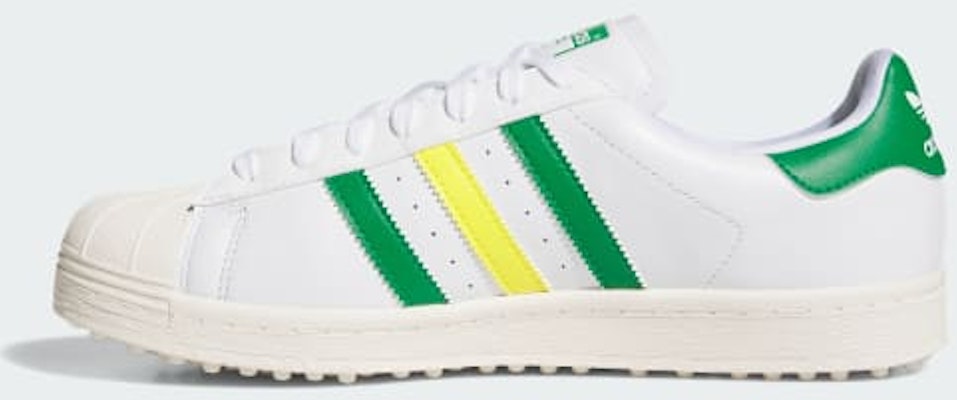 Adidas Superstar Golf Spikeless Shoes Cloud White/Green/Yellow IH8533 Details for Adidas Superstar Golf Spikeless Shoes Cloud White/Green/Yellow IH8533
