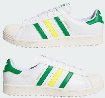 Adidas Superstar Golf Spikeless Shoes Cloud White/Green/Yellow IH8533 Sizing Adidas Superstar Golf Spikeless Shoes Cloud White/Green/Yellow IH8533