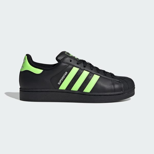 Adidas Superstar II Shoes Core Black/Signal Green/Cloud White JQ3175