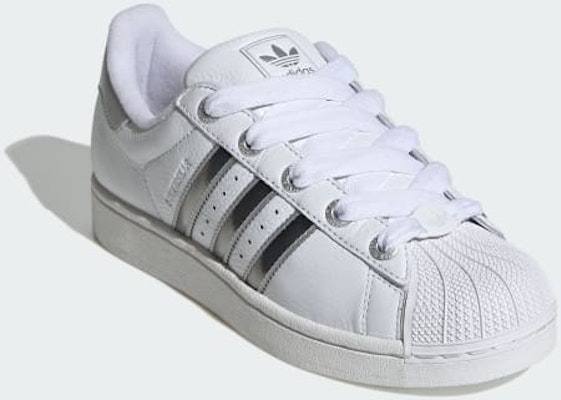 (Women) Adidas Superstar II Sneakers Cloud White/Matte Silver/Core Black JR4233 Shop (Women) Adidas Superstar II Sneakers Cloud White/Matte Silver/Core Black JR4233