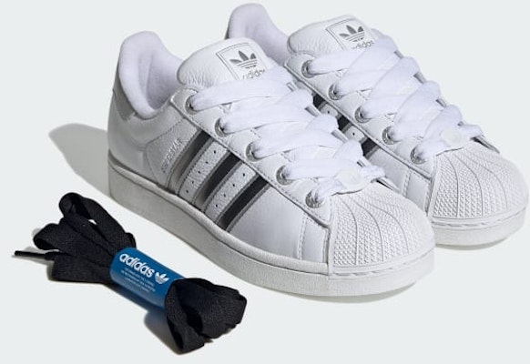 (Women) Adidas Superstar II Sneakers Cloud White/Matte Silver/Core Black JR4233 Cheap (Women) Adidas Superstar II Sneakers Cloud White/Matte Silver/Core Black JR4233