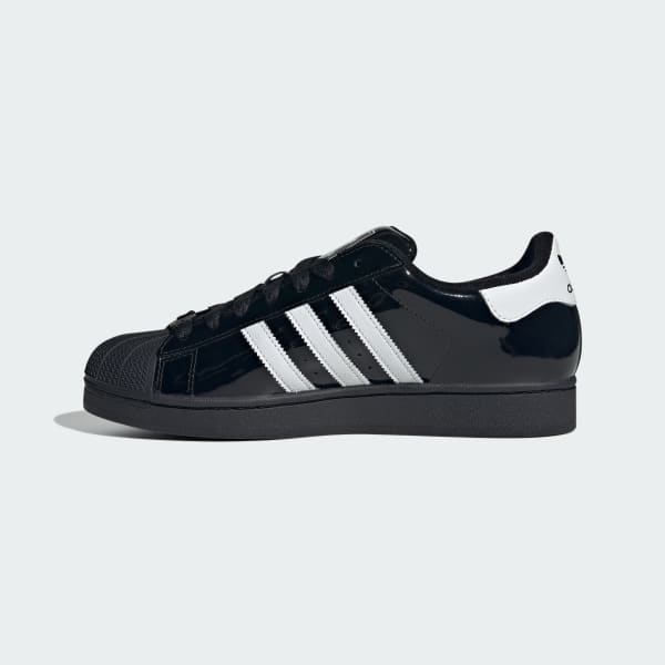 Sizing Adidas Superstar II 運動鞋 黑色/白色/黑色 JR7313
