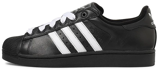 adidas-superstar-ii-sneakers-plain-black-noodles-kk-4474