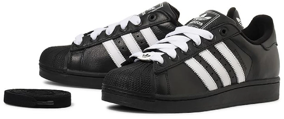 Adidas Superstar II Sneakers Plain Black Noodles KK4474 Order Adidas Superstar II Sneakers Plain Black Noodles KK4474