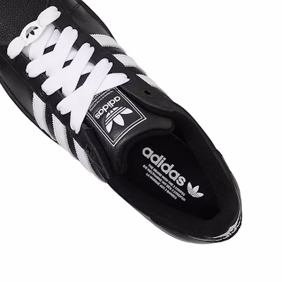 Adidas Superstar II Sneakers Plain Black Noodles KK4474 Details for Adidas Superstar II Sneakers Plain Black Noodles KK4474