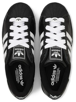 Adidas Superstar II Sneakers Plain Black Noodles KK4474 Sizing Adidas Superstar II Sneakers Plain Black Noodles KK4474