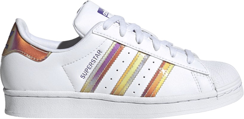 Adidas superstar iridescent shop grade school shoes