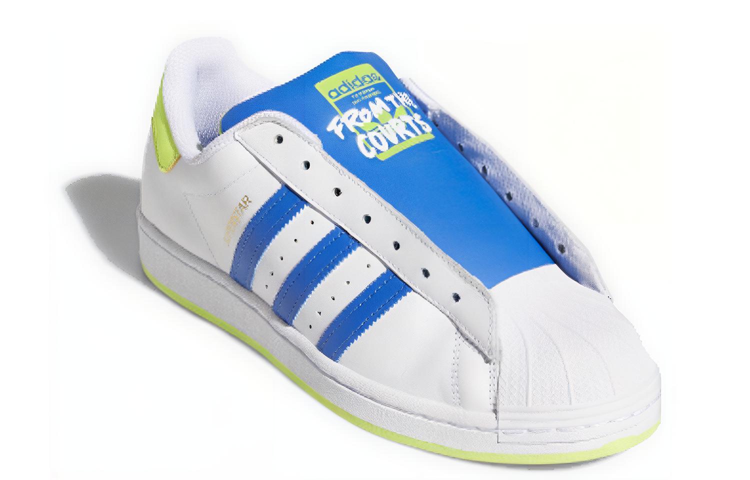 Order 阿迪达斯Superstar无鞋带‘白蓝黄’ FV3020