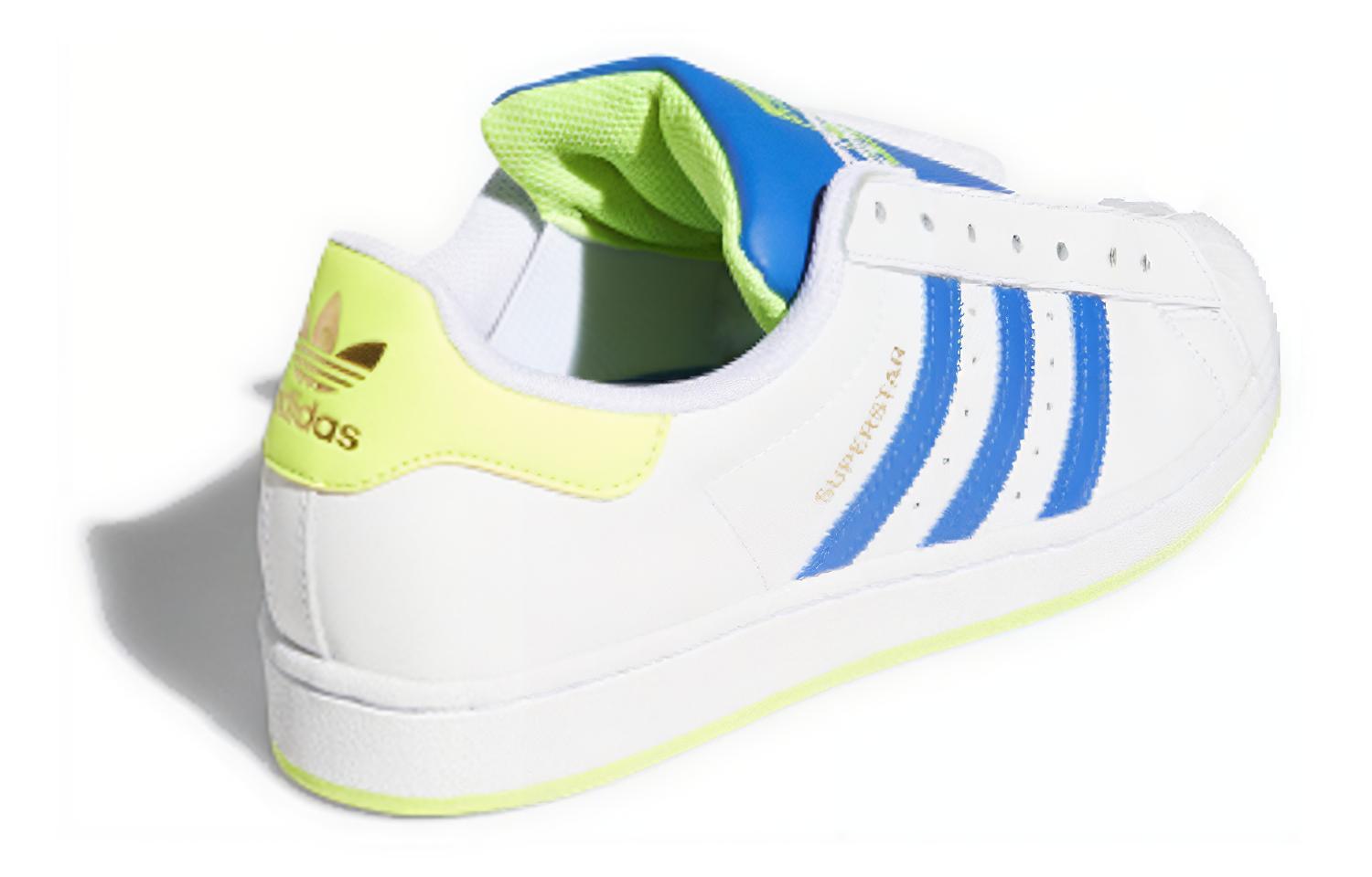 Lookbook 阿迪达斯Superstar无鞋带‘白蓝黄’ FV3020