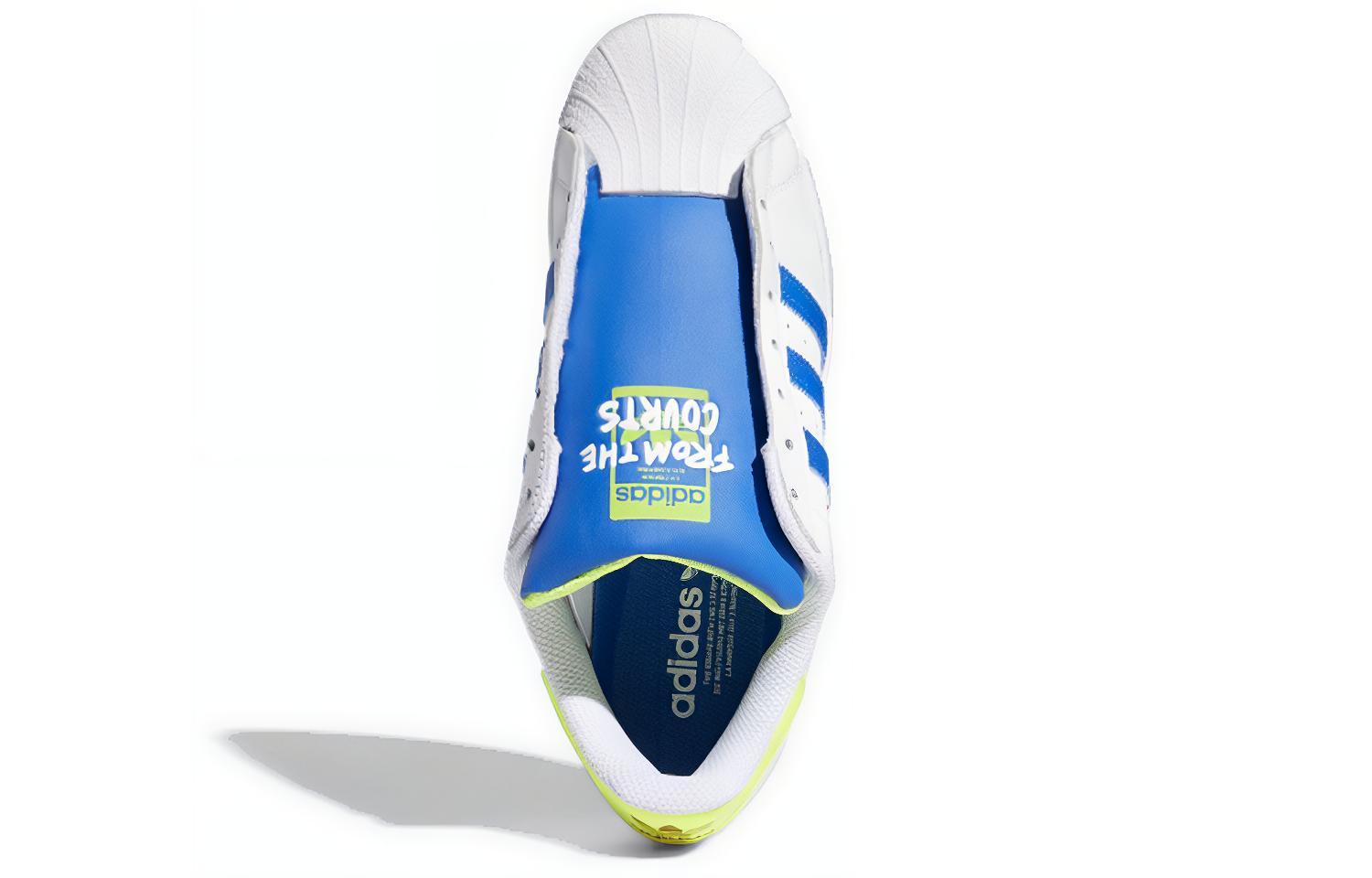 Shop 阿迪达斯Superstar无鞋带‘白蓝黄’ FV3020