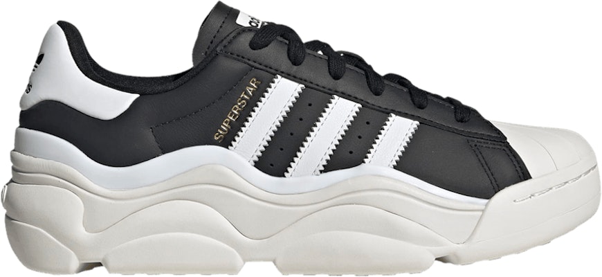 Adidas superstar 2.0 black best sale and white
