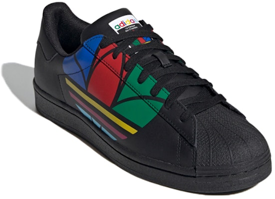 adidas Superstar Pure 'Colorful Trefoil - Core Black' FU9518 Lookbook adidas Superstar Pure 'Colorful Trefoil - Core Black' FU9518