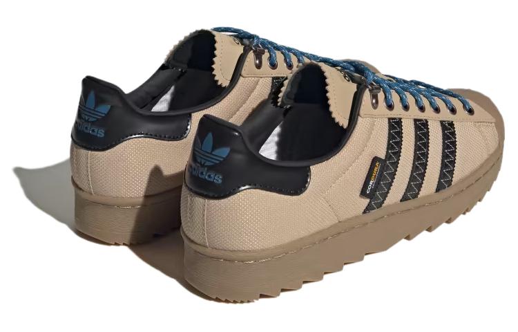 Shop adidas originals 超級巨星波紋 舒適百搭 減震耐磨 低幫 生活休閒鞋 男款 褐色