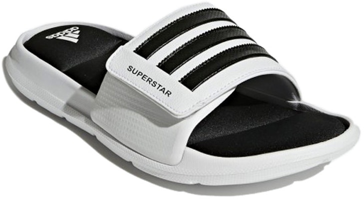 adidas Superstar 拖鞋 '白黑' AC8702 Lookbook adidas Superstar 拖鞋 '白黑' AC8702