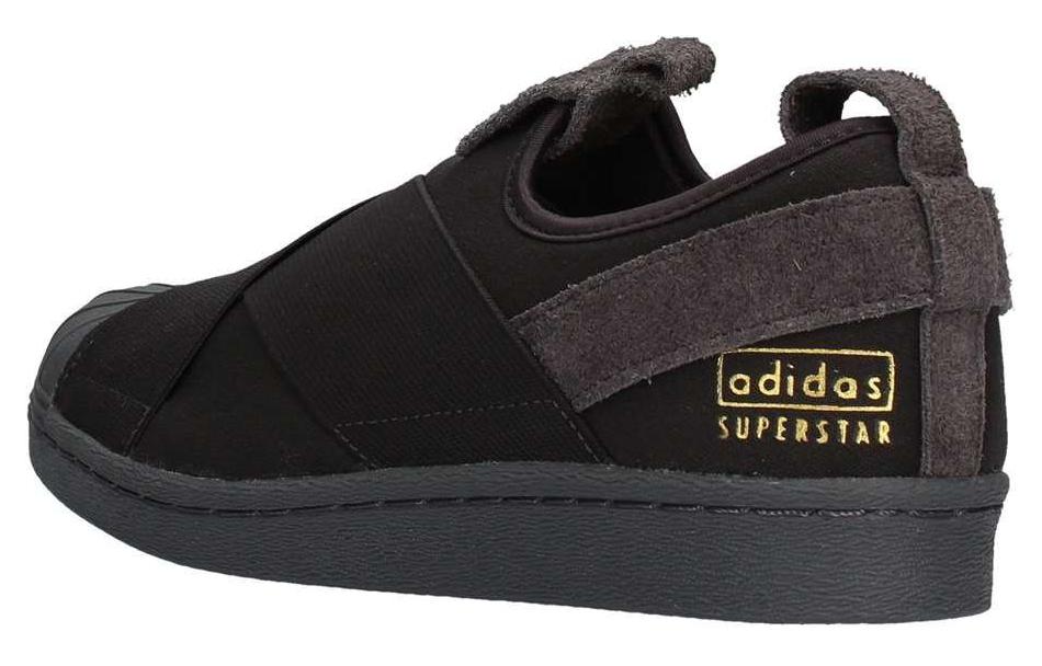 Shop adidas Originals Superstar Slip-On Utility 百搭舒適 減震耐磨 低幫 板鞋 男女同款 黑灰色