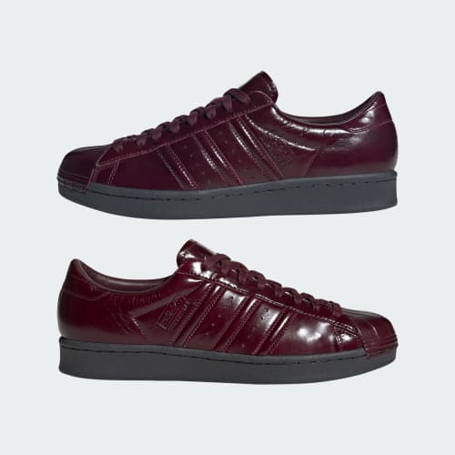 Sizing adidas Superstar 復古運動鞋 酒紅/酒紅/碳黑 KJ7474