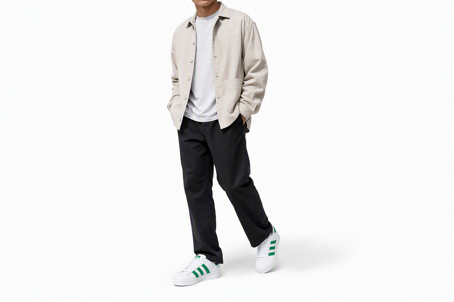 Order 阿迪達斯Superstar XLG '白綠色' IF8069