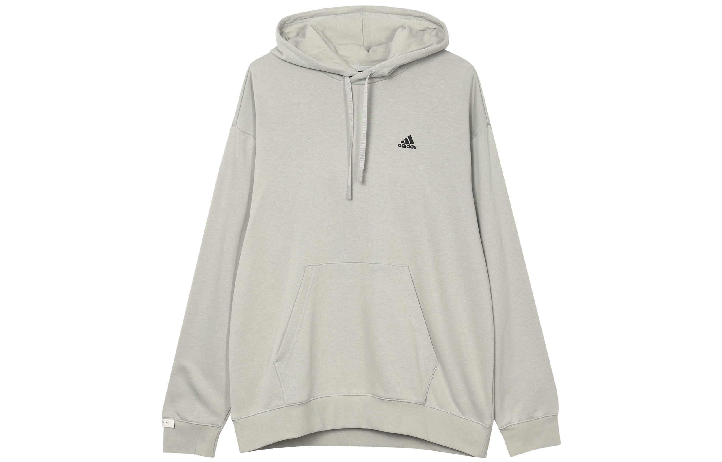 adidas SWEAT Logo Hoodie Metallic Gray Unisex Thick Fleece Casual Pullover IV7596