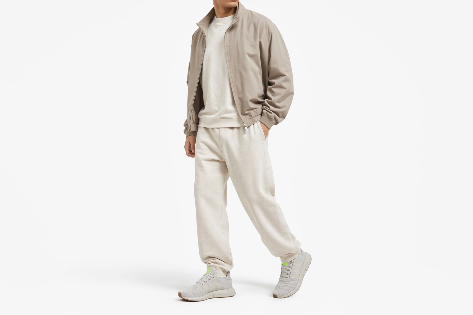 Order Adidas Swift Run 1 舒適百搭 低帮 跑步鞋 男款 銀綠色