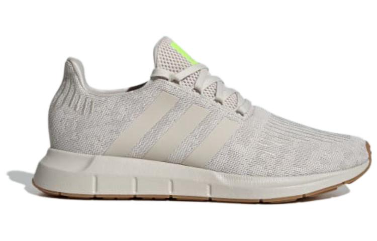 Lookbook Adidas Swift Run 1 舒適百搭 低帮 跑步鞋 男款 銀綠色