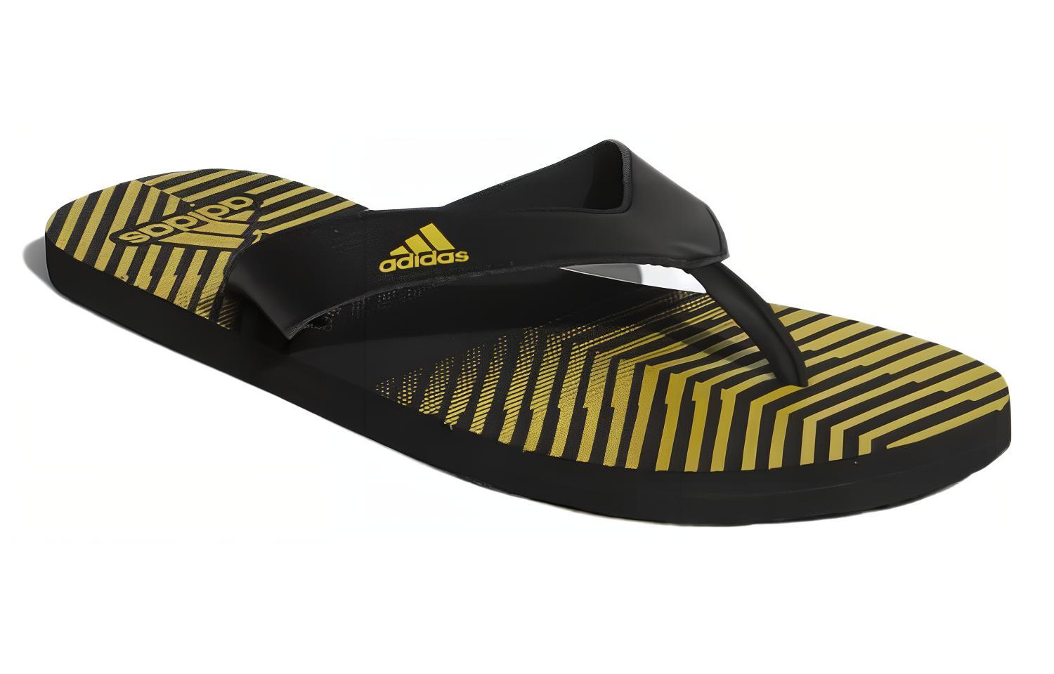 Lookbook Ciabatte adidas Swim Beach Print Max Out 19 ''Nero Giallo''. EX2394