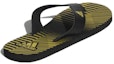 Shop adidas Swim Beach Cetak Max Out 19 Selipar 'Hitam Kuning' EX2394