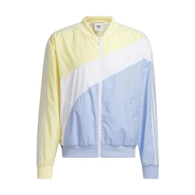 adidas Swirl Woven Colorblock Track Jacket Yellow Mens IC5553