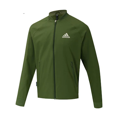 adidas T Jacket PB Solid Color Zip-Up Logo Jacket Green () GU0765