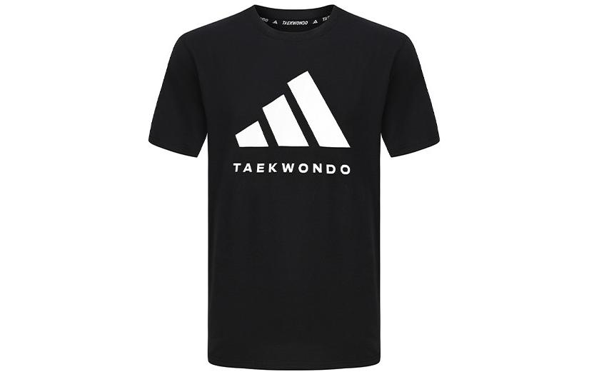 adidas Taekwondo Training Tee Unisex - Breathable Classic Logo Print Black/White adiCLTS24TK-BW