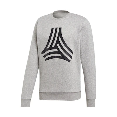 adidas Tan Gr Swt Crew Gray Football Graphic Pullover Sweatshirt DP2691