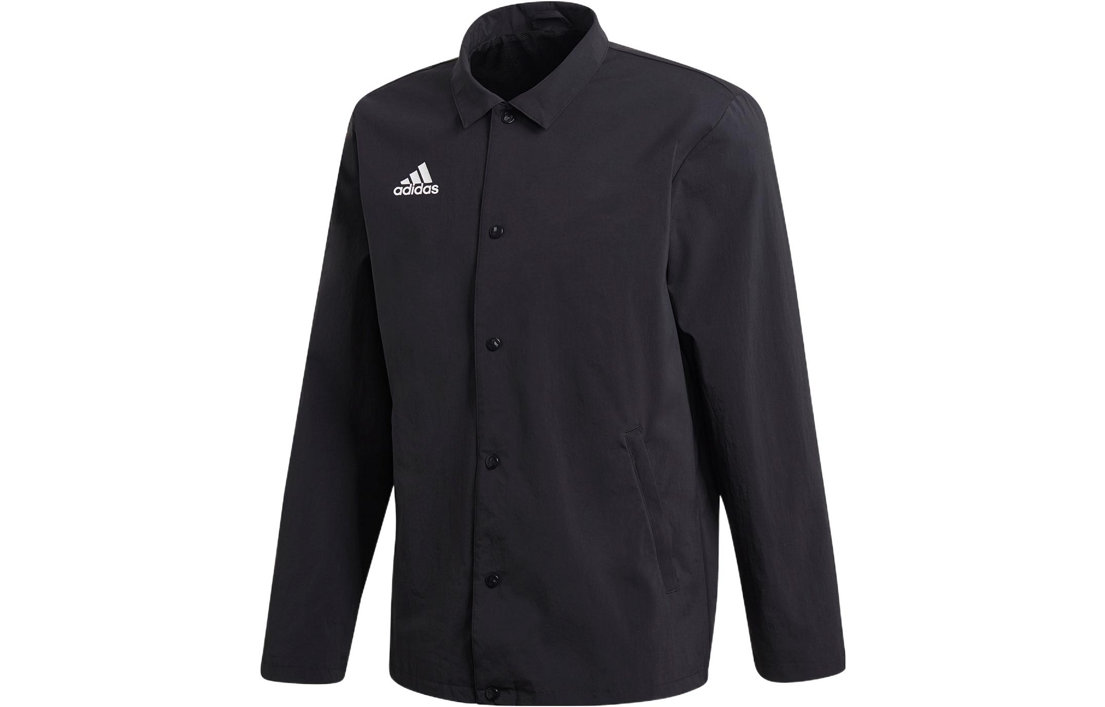 adidas Tango Coach Logo Print Black Sports Jacket for Men FJ6320