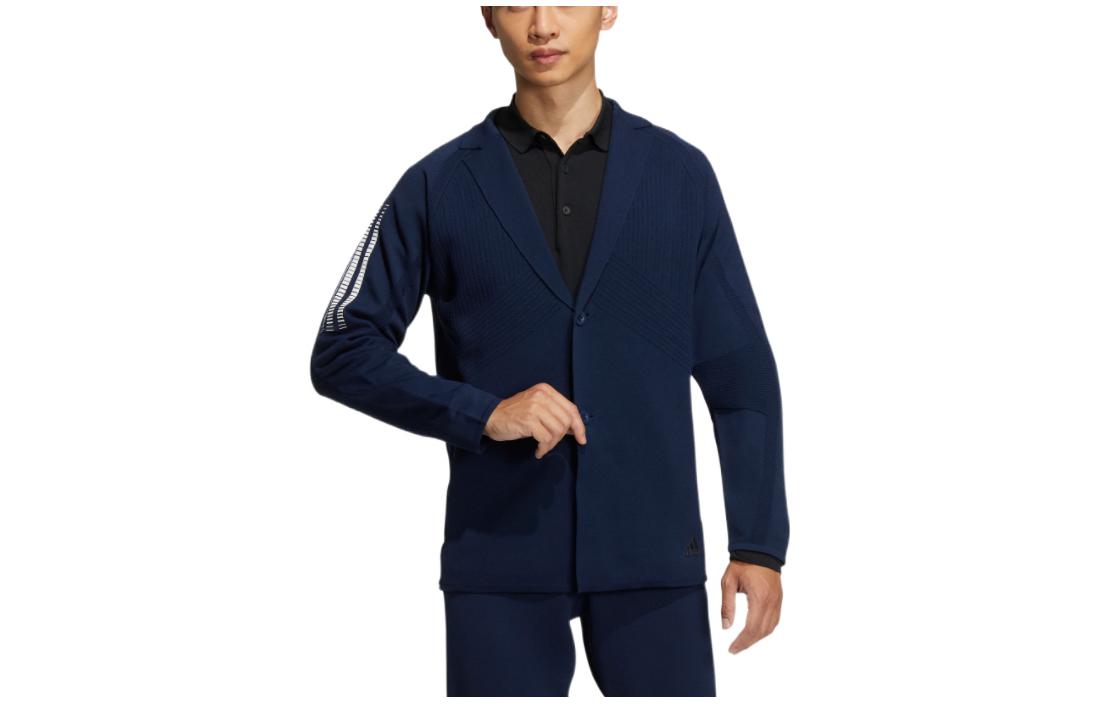 adidas Taylored Jkt Navy Striped Embellished Zip-Up Long-Sleeve Jacket Men HG1664