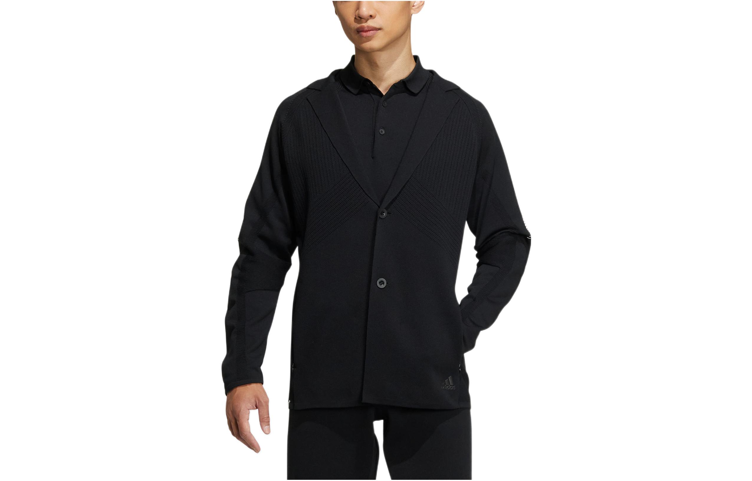 adidas Taylored Jkt Striped Trim Full-Zip Track Jacket Deep Black HG1666