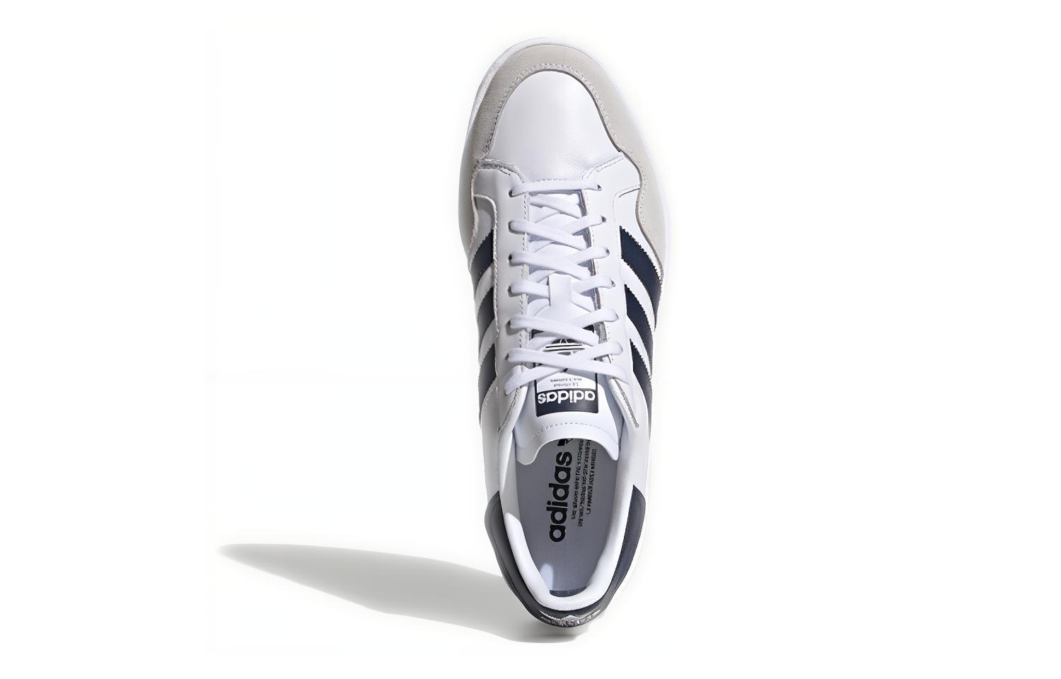Shop adidas originals Team Court 經典休閒 低筒 板鞋 男款 白色深藍