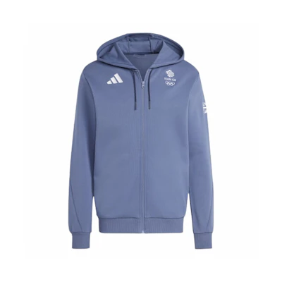 adidas Team GB Hoodie Blue - Olympic Series Zip-Up Training Jacket IU0674