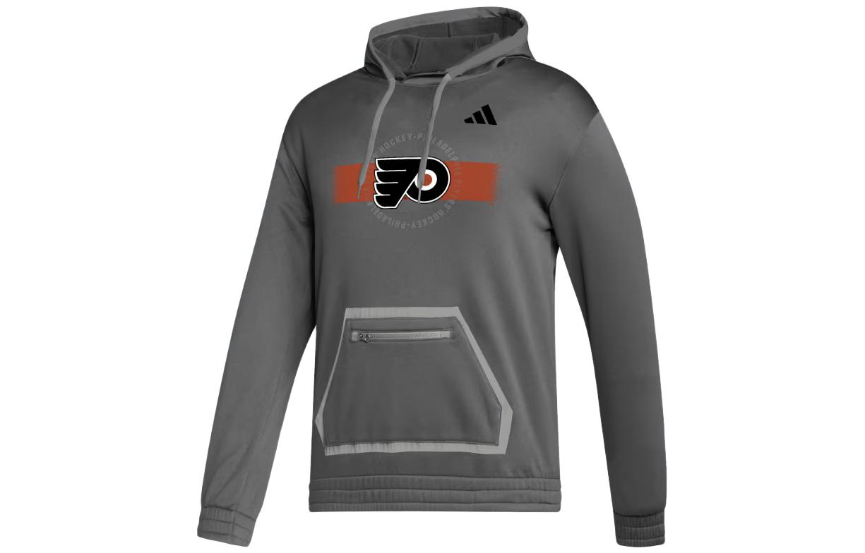 adidas Team Issue Flyers Pullover Hoodie Gray - Philadelphia Flyers Design IK6666