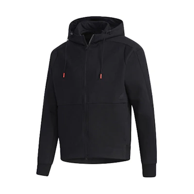 adidas Tech Heavy Track Top Windproof Hooded Jacket Black GF4027