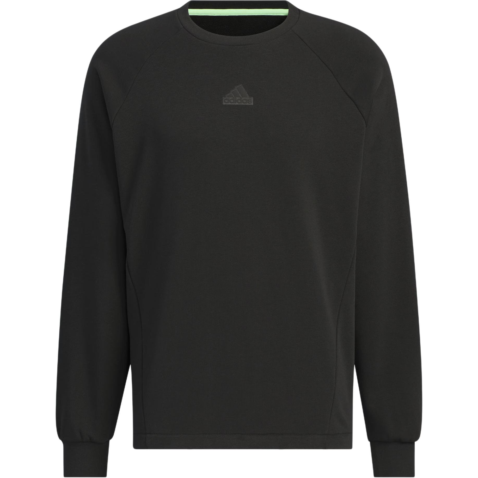 adidas Tech Rain Crew Sweatshirt Black - Soft & Comfortable Casual Wear JI8671