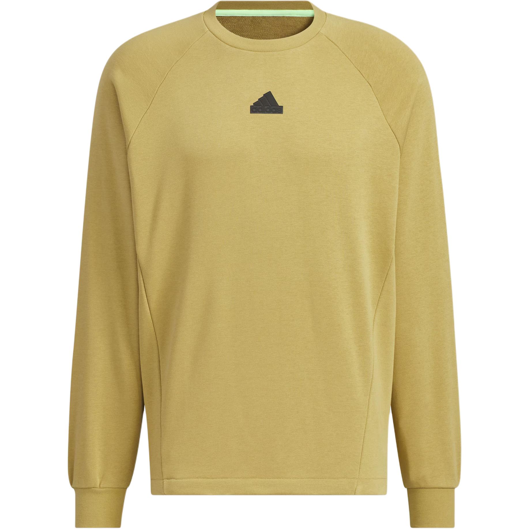 adidas Tech Rain Crew Sweatshirt Reflective Khaki Brown Casual Pullover JI8672