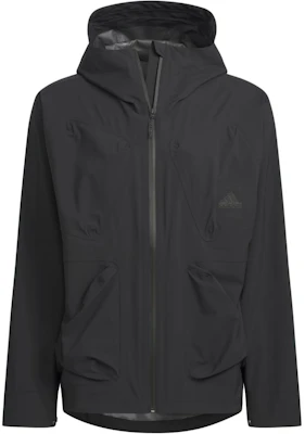 adidas Tech Rain Jacket Waterproof Windproof Breathable Running Coat Black JI8669 Order adidas Tech Rain Jacket Waterproof Windproof Breathable Running Coat Black JI8669