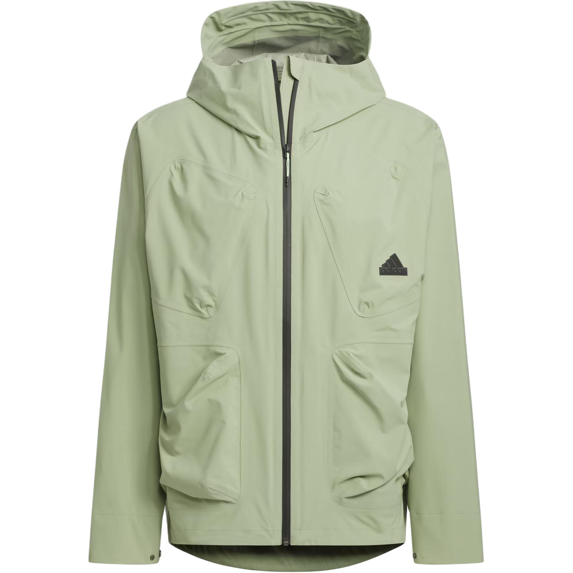 Order adidas Tech Rain Jacket Windproof Waterproof Breathable Hoodie Tent Green JI8670